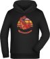 Preview: Hoodie kids hooded sweatshirt with red roaring T-Rex i100